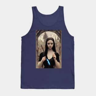 Wednesday Addams Portrait Old painting Style Tank Top